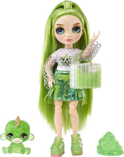 Rainbow High Klassieke Modepop - 28 cm - Jade (groen) - Met slijmset en diertje