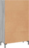 vidaXL - Hoge - kast - 69,5x31x115 - cm - bewerkt - hout - grijs - sonoma - eikenkleurig