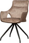 SIDD Nola swivel armchair - Brown velvet 8196-9 / fabric 7501-3