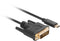 Lanberg CA-CMDV-10CU-0005-BK - Kabel USB C naar DVI-D - 500 cm - Zwart