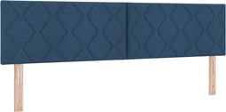 vidaXL - Hoofdbord - met - Diamant - Blokken - Design - Blauw - 180 - cm - Stof