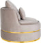 Richmond Interiors Fauteuil Kylie khaki velvet / gold (Quartz Khaki 903)