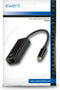 Ewent EW9828 - USB-C Gigabit Ethernet adapter - 1x RJ45 poort - Zwart
