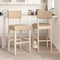 vidaXL - Barstoelen - 2 - st - massief - rubberhout - en - kunstleer