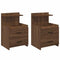 Nachtkastjes 2 st met 2 lades 40x36,5x62 cm bruin eikenkleurig