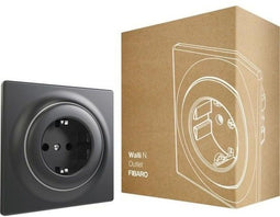 Fibaro Walli N Outlet - Type F - Compact stopcontact - Zwart