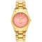 IKKI BRONX BX17 Dames Horloge - 3ATM Waterdicht - RVS - Goudkleurig / Roze