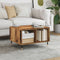 vidaXL - Salontafel - 60x50x36,5 - cm - bewerkt - hout - oud - houtkleurig