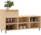vidaXL - Schoenenkast - 102x36x60 - cm - bewerkt - hout - sonoma - eikenkleurig