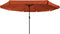 vidaXL - Tuinparasol - met - LED-verlichting - ø395x245 - cm - Terracotta