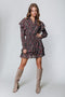 Colourful Rebel Zina - Mini Dress - Ruffle A-lijn lange mouw - M