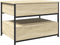 vidaXL - Salontafel - 70x50x50 - cm - bewerkt - hout - en - metaal - sonoma - eikenkleur