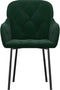 vidaXL - Eetkamerstoelen - 2 - st - fluweel - donkergroen