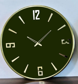 Wandklok modern - klok goud - wandklok groot 61 cm
