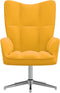 vidaXL Relaxstoel fluweel mosterdgeel