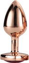 Dream Toys - Aluminium anaalplug met siersteen Small Gleaming Love - Goud
