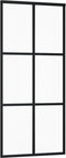 vidaXL - Schuifdeur - met - beslag - 90x205 - cm - aluminium - en - ESG-glas