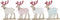 Kerstversiering DKD Home Decor Polyester MDF Rendier (23 x 5 x 16 cm) (4 Stuks)
