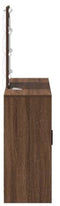 vidaXL - Kaptafel - met - LED - Verlichting - Bruin - Eik - 102x33x135 - cm