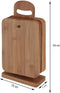 Excellent Houseware Broodplankjes met houder - 6x - bamboe hout - 22 x 15 cm
