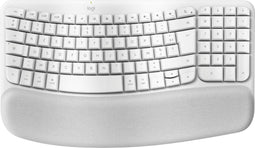Logitech Wave Keys for Mac - Draadloos Ergonomisch Toetsenbord - Azerty FR - Wit
