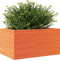 vidaXL - Plantenbak - 90x60x46 - cm - massief - grenenhout - wasbruin