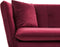 FREDERICA - Driezitsbank - Donkerrood - Fluweel
