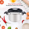 Royalty Line® PS8L Snelkookpan Inductie - 8 Liter / Ø 24cm - Snelkookpannen Voor Alle Warmtebronnen - Pressure Cooker - Instant koken - Eenhandig Mechanisme - RVS