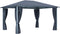 vidaXL - Prieel - met - gordijn - LED-lichtslinger - 4x3 - m - aluminium - antraciet