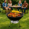 Travelhawk Houtskool BBQ - Barbecue Houtskool - Opvouwbaar - 33x33cm Grilloppervlak - Gelegeerd Staal - Zwart