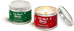 Kaarsenset DKD Home Decor Kerstmis (2 Stuks) (5 x 5 x 6 cm) (8 x 8 x 6 cm)