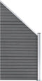 vidaXL - Schuttingset - 2 - vierkant - en - 1 - schuin - 446x186 - cm - HKC - grijs