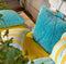 Dutch Decor ROME - Sierkussen uni 45x45 cm - Antigua Sand - blauw - Inclusief binnenkussen