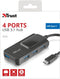 Trust Oila - USB 3.0 Hub - 4 Poorts USB Type C naar Type A - Zwart
