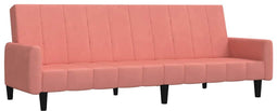 vidaXL - Slaapbank - 2-zits - fluweel - roze