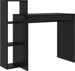 vidaXL - Bureau - met - Opbergvak - Zwart - Eiken - 100x40x90 - cm - Geengineerd - Hout