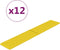 vidaXL - Wandpanelen - 12 - st - 1,62 - m² - 90x15 - cm - stof - lichtgeel