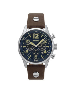 Timberland Jenness 16376JS/03 - Horloge - Leer - Bruin - 44mm