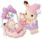 Sylvanian Families 5806 - Slaperige droomset - Marshmallowmouse jongen en baby met badaccessoires