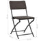 vidaXL - Tuinstoelen - inklapbaar - 4 - st - HDPE - en - staal - bruin