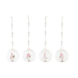 Kerstversiering DKD Home Decor Kristal Hars (7 x 6 x 8 cm) (4 Stuks)