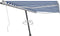 vidaXL - Luifel - vrijstaand - handmatig - uittrekbaar - 400x300 - cm - blauw - en - wit