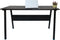 Computertafel bureau Stoer - industrieel modern - 130 cm breed - zwart frame en tafelblad