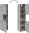 vidaXL - Badkamerwandkast - 30x30x130 - cm - bewerkt - hout - betongrijs