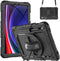 Accezz Tablet Hoes Geschikt voor Samsung Galaxy Tab S9 - Accezz Rugged Backcover Shoulder Strap - Zwart