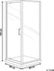 Beliani DARLI - Douchecabine - Transparant - Veiligheidsglas
