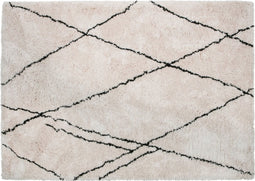 WOOOD Cleo Vloerkleed - Polyester - Off White - 1x200x300