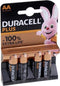 Duracell Plus 100 - Alkalinebatterijen AA - Tot 100% extra levensduur - (4 stuks)