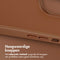 Accezz MagSafe Leather Backcover - iPhone 14 Pro - Echt leer met verhoogde randen - Bruin