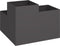 vidaXL - Tuinplanter - 100x100x60 - cm - Zwart - Staal